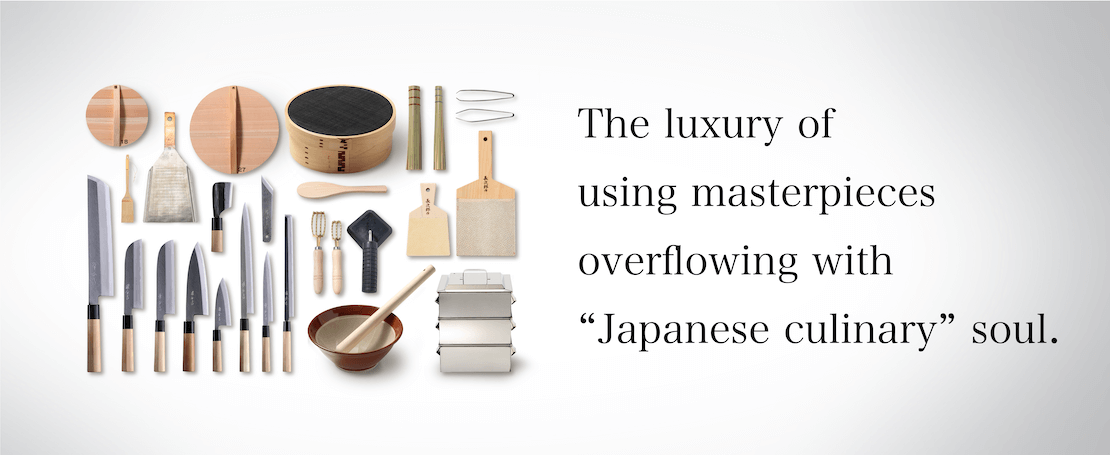 The luxury of using masterpieces overflowing with Japanese culinary soul